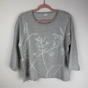 Poetry Costal Nature Shadow Printed Cotton Sweater Gray 8